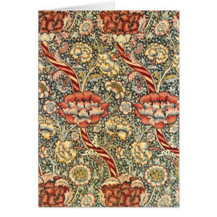 Cartão Vela de William Morris, Vintage Textile Fine Art