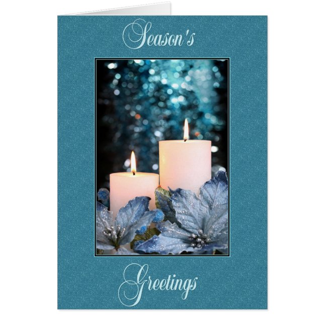 Cartão Velas brancas: Boas-vindas (Frente)