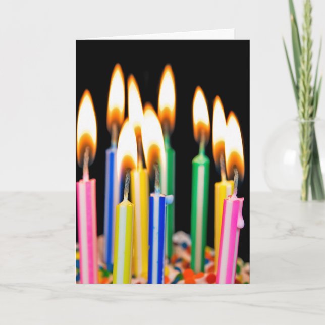 Cartão Velas de aniversário (Frente)