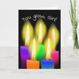 Cartão Velas De Aniversário Brilhantes A Preto