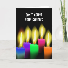 Cartão Velas De Aniversário Brilhantes A Preto