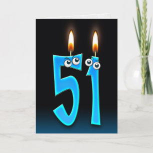 Cartão Velas de aniversário de 51 ruas
