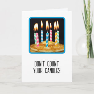 Cartão Velas de Aniversário em Panquecas