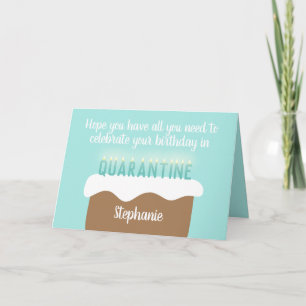 Cartão Velas de Aniversário Personalizadas  Quarentena d