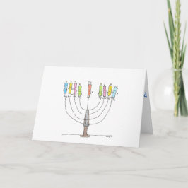Cartão Velas de Hanukkah