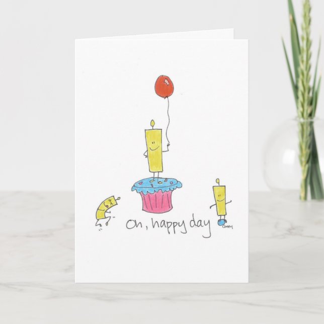 Cartão Velas Feliz de Aniversário (Frente)