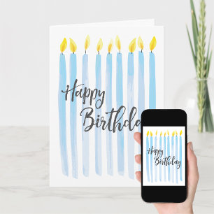 Cartão Velas Feliz de Aniversário - Personalizar