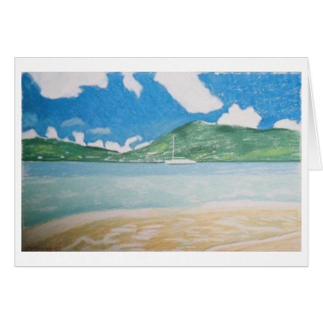 Cartão veleiro & seascape (Frente Horizontal)