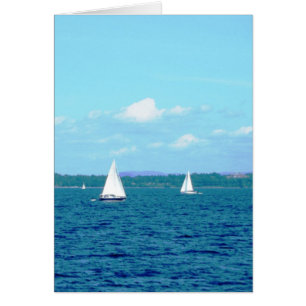 Cartão "Veleiros no lago Champlain "