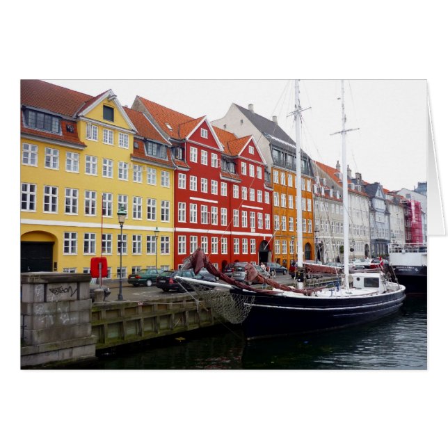 Cartão velejar nyhavn (Frente Horizontal)