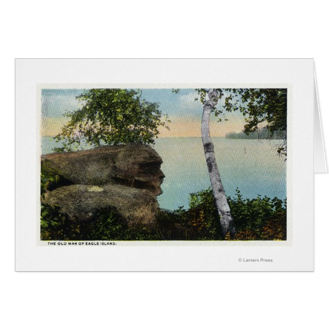 Cartão Velha Formação de Rock da Ilha da Águia (Frente Horizontal)