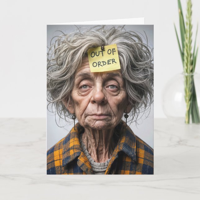 Cartão Velha Senhora Fica Bem Em Breve (Frente)