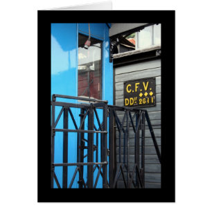 Cartão Velho comboio a vapor Le Mastrou Blue Wagon Card