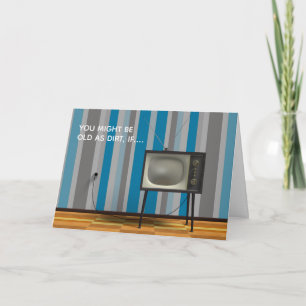 Cartão Velho como diafragma mudando canais de TV para o a