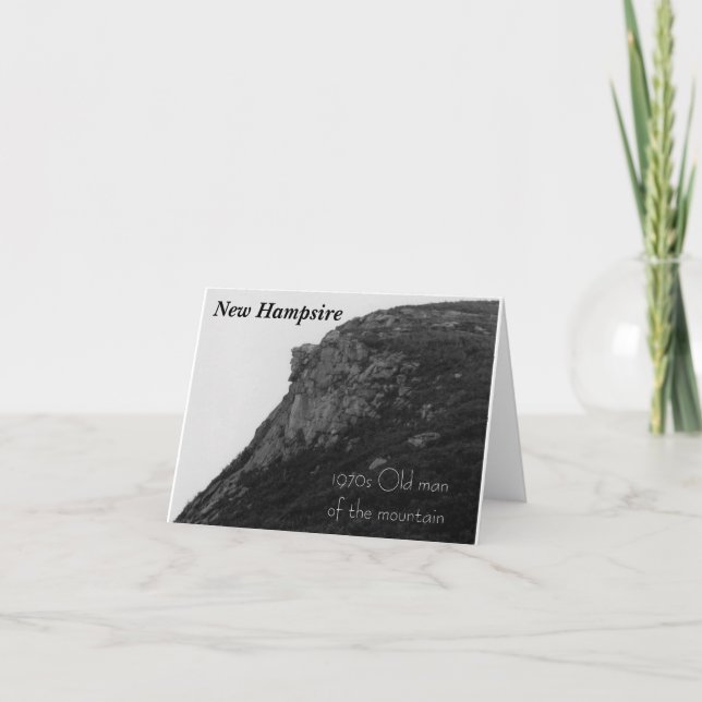 Cartão Velho da montanha New Hampshire (Frente)