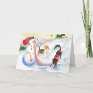 Cartão velho do cão do cão novo