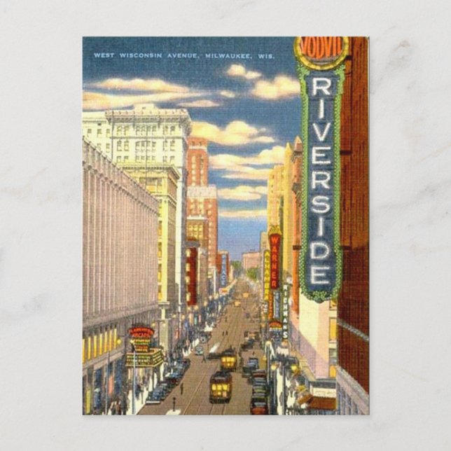 Cartão velho - Milwaukee. Wisconsin, EUA (Frente)