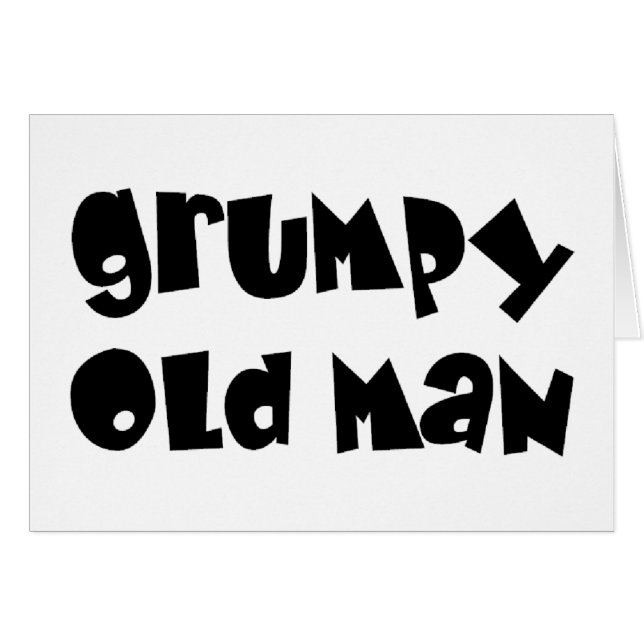 Cartão velho rabugento (Frente Horizontal)