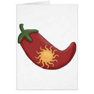 Cartão Velho! Sun encheu a pimenta de pimentão vermelho