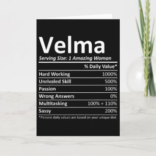 Cartão Velma Nutrição Nome Personalizado Natal Divertido