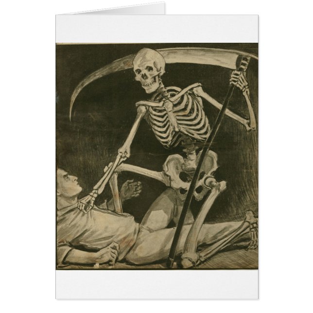 Cartão Vem aqui a morte! (Frente)