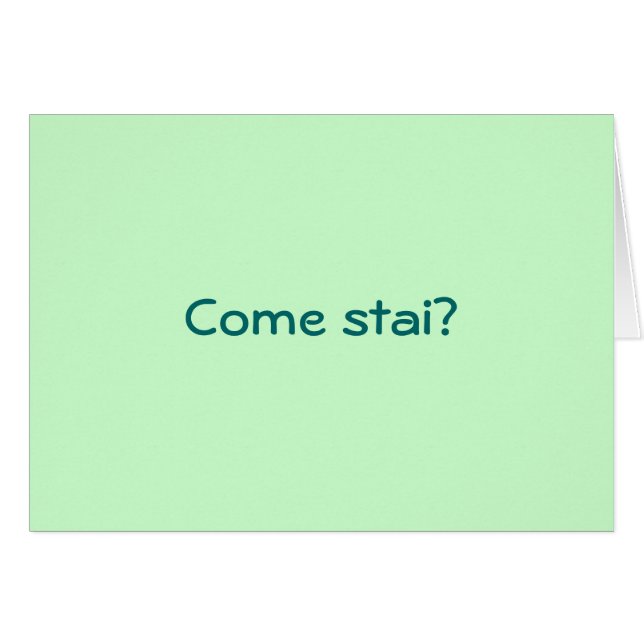 CARTÃO VEM VANNO LE COSE? COMO VOCÊ É ITALIANO (Frente Horizontal)