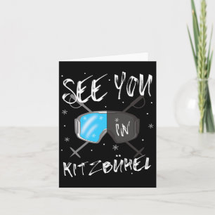 Cartão Vemo-Nos Em Kitzbühel Tyrol Vacinações Esqui Óculo