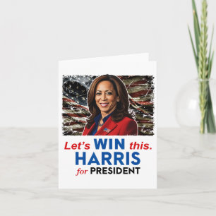 Cartão Vence Esta Harris Para Presidente Kamala Harris 20