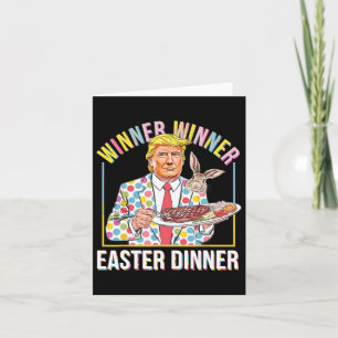Cartão Vencedor da Páscoa Janta Presidente Trump Happy