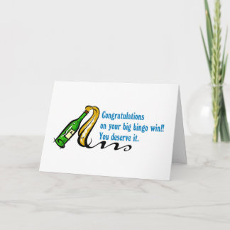 Cartão Vencedor do bingo dos parabéns