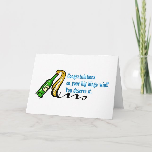 Cartão Vencedor do bingo dos parabéns (Frente)