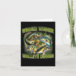 Cartão Vencedor Walleye Janta Funny Walleye Pesca