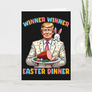Cartão Vencedor Wiiner Jantar de Páscoa Trump Páscoa Engr