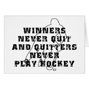 Cartão Vencedores do hóquei nunca parados