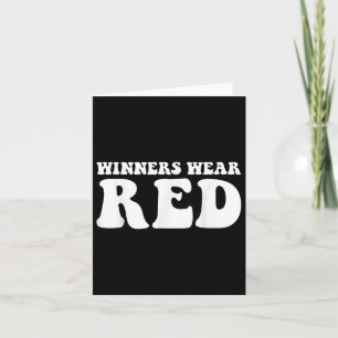 Cartão Vencedores Vestem a Red Team Spirit Game Competiti