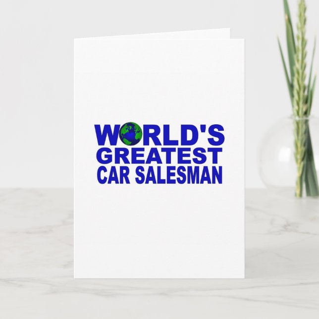 Cartão Vendedor de carro do mundo o grande (Frente)