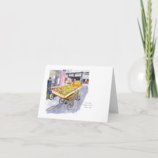 Cartão Vendedor de frutas em Old Havana, Cuba