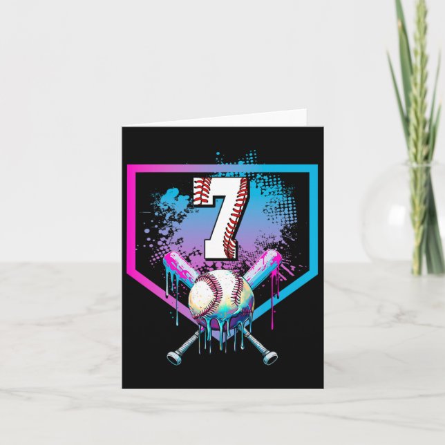 Cartão Vender 7 de Aniversário para Portas Domésticas Jov (Frente)