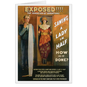 Cartão Vendo uma senhora do ~ do mágico Metade do ato