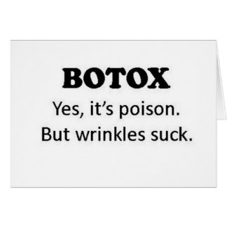 Cartão Veneno de Botox