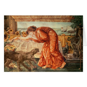 Cartão Veneno de derramamento de Circe em um vaso