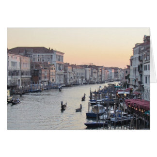 Cartão Veneza, Canal da Itália em Sunset