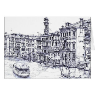 Cartão Veneza, Italia, na tinta