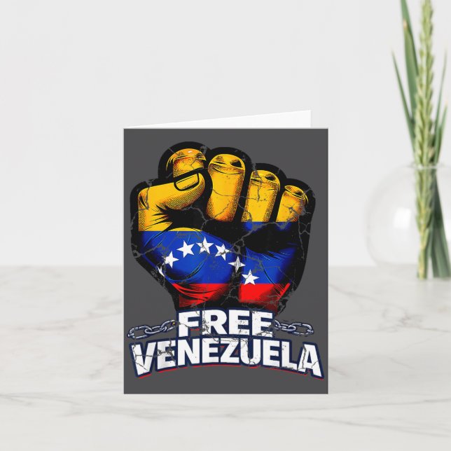 Cartão Venezuela Flag Venezuela Libre 2026  (Frente)