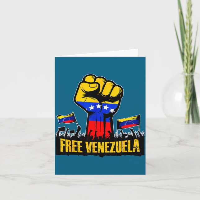 Cartão Venezuela Flag Venezuela Libre 2026  (Frente)