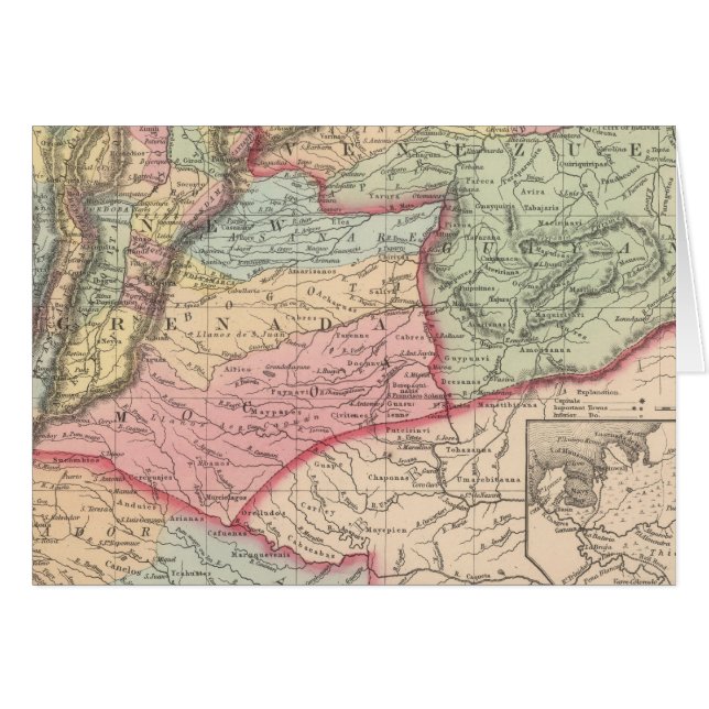 Cartão Venezuela, Nova Granada e Equador 2 (Frente Horizontal)