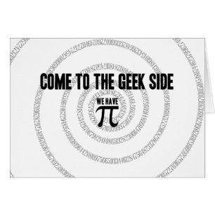 Cartão Venha ao lado do Geek para Pi Decor