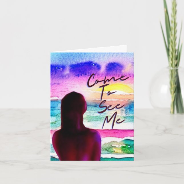 Cartão Venha Me Ver Saudação (Frente)