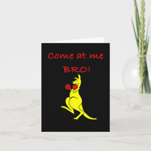 Cartão Venha Para Mim Irmão Kangaroo Boxing Novelty Gift