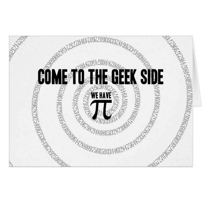 Cartão Venha para o lado do Geek para o decor Pi (Frente Horizontal)